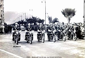 Oran - Boulevard Front de mer - Les Motards de la Police